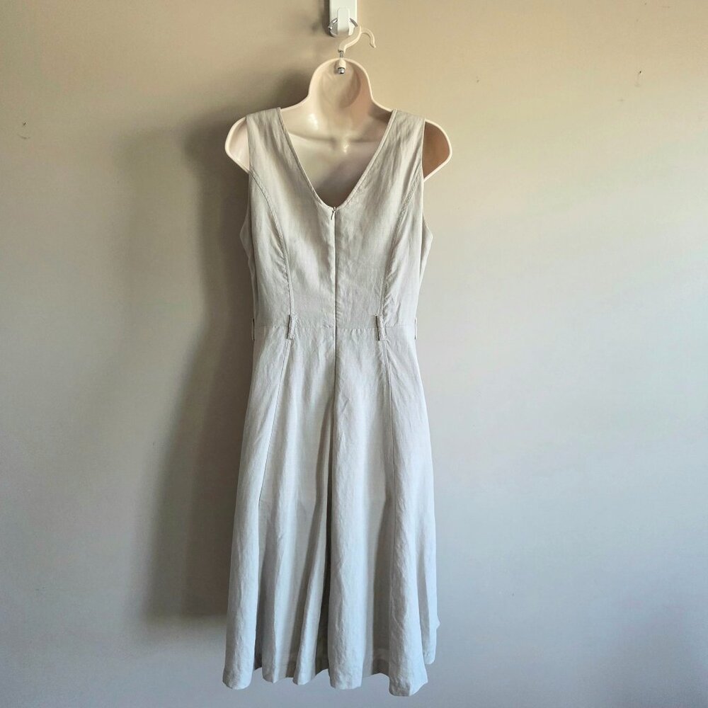 Bedo midi neutral color sleeveless dress. - Picture 3 of 10